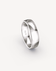Polished Band in 18K White Gold - 6mm