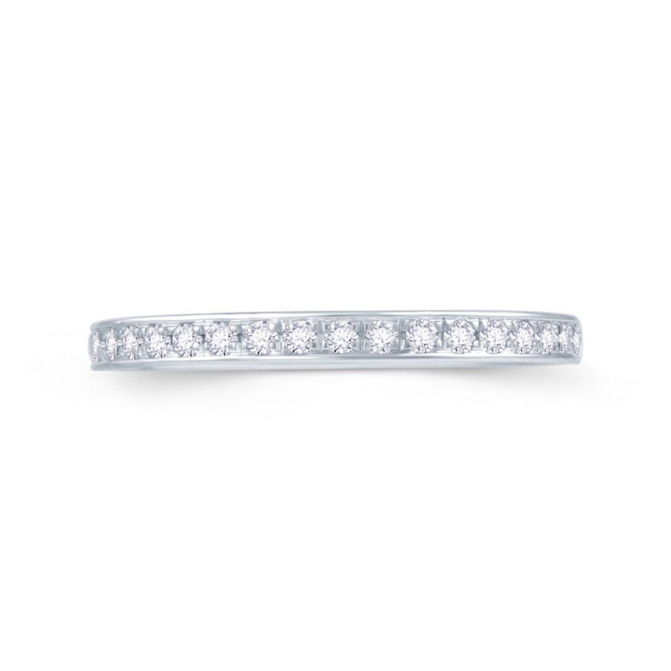 Baguette pave hot sale wedding band