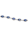 Pear Shape Sapphire Diamond Bracelet