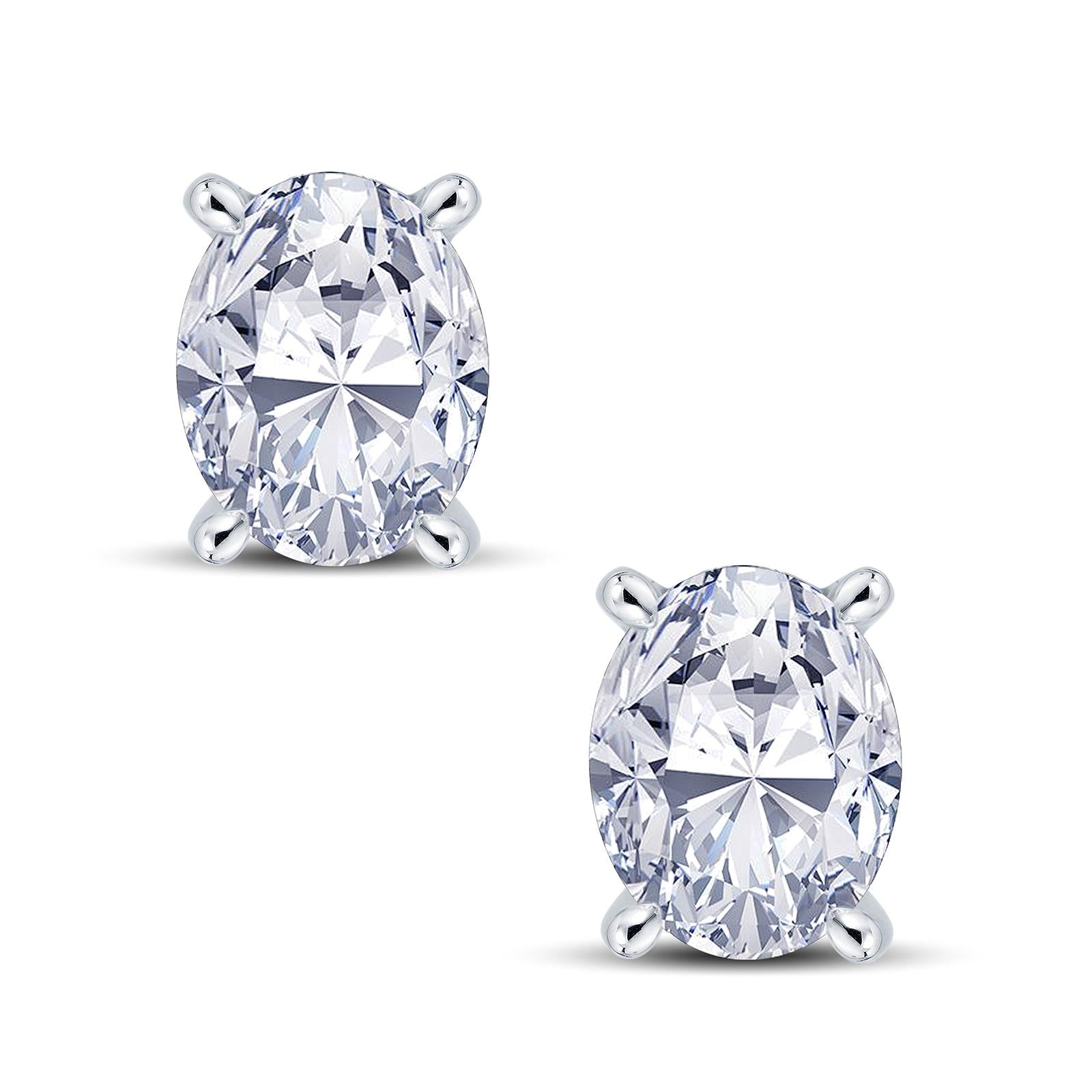 Oval Cut Lab Diamond Stud Earrings