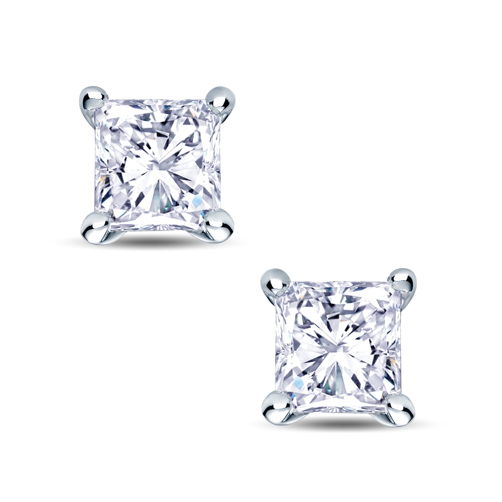 Princess Cut Lab Diamond Stud Earrings