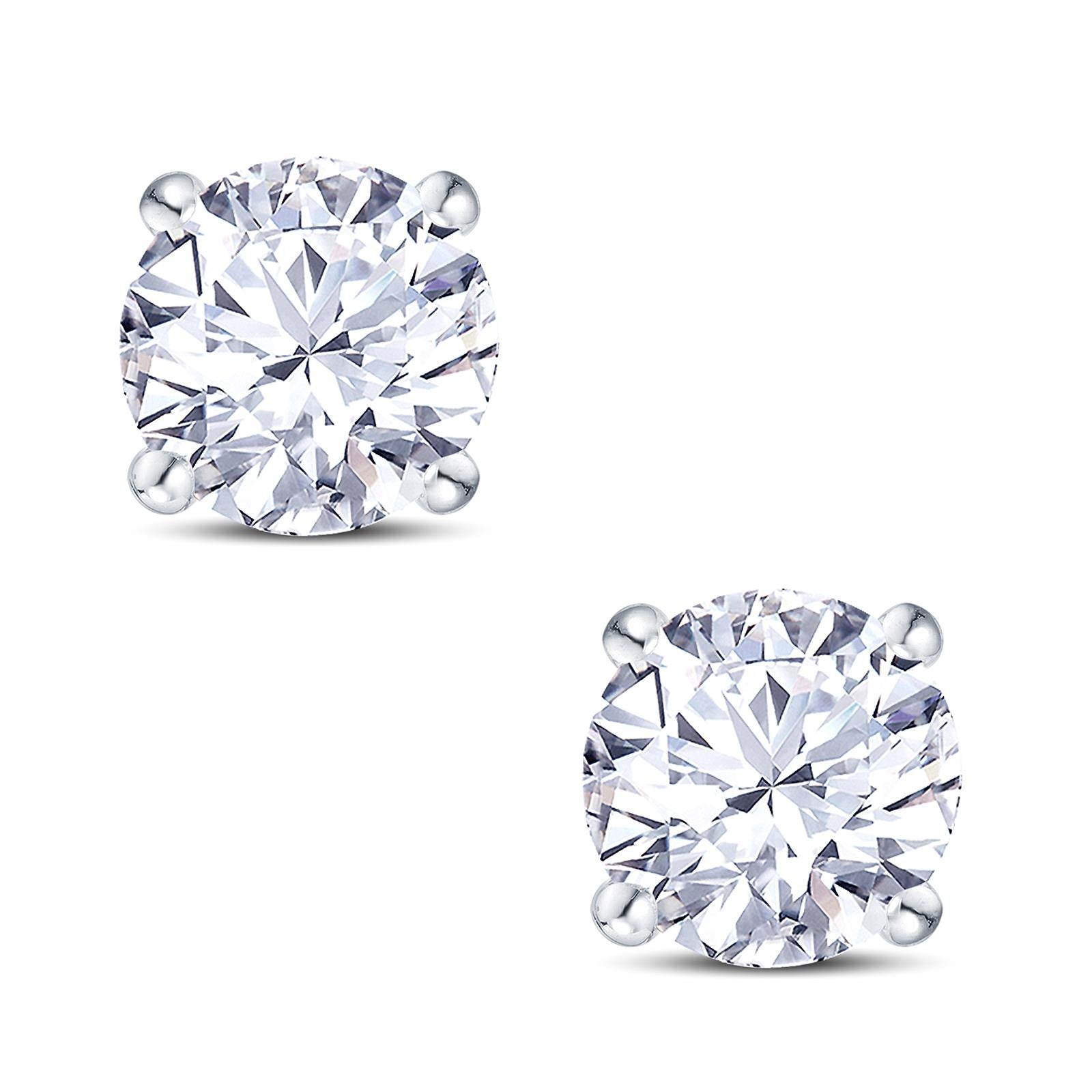 Round Cut Lab Diamond Stud Earrings