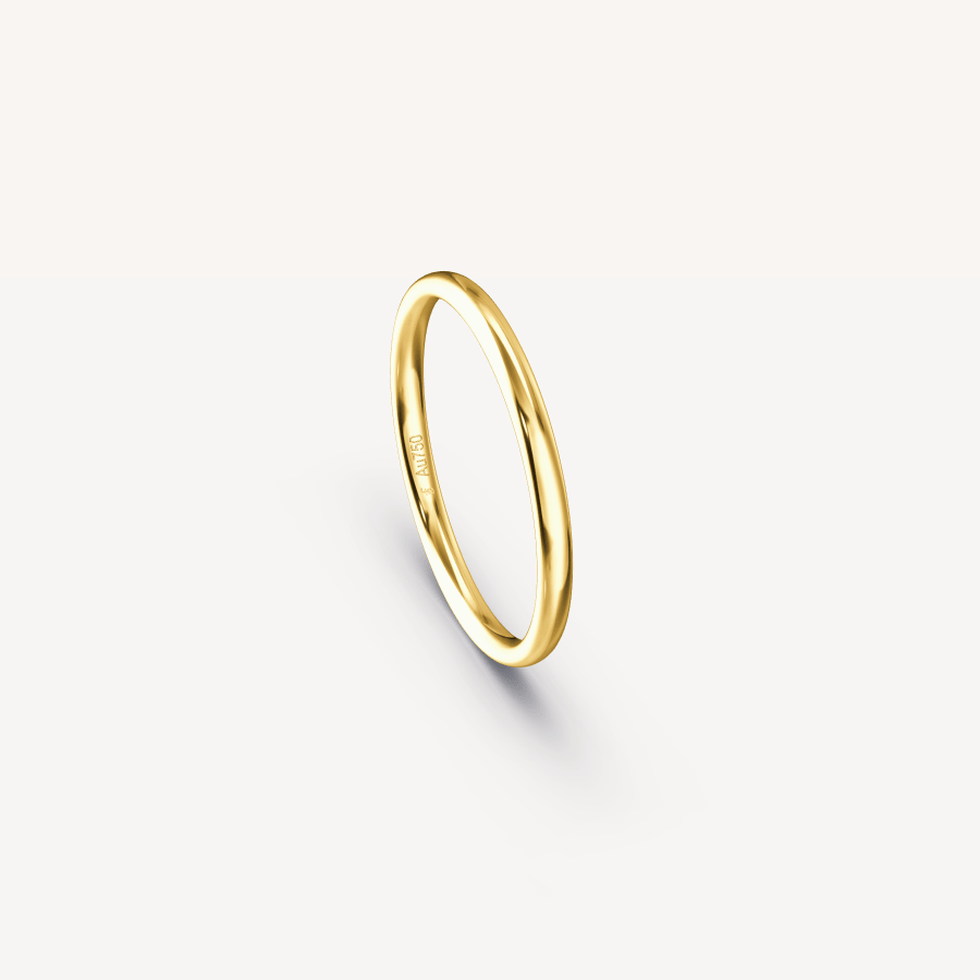 Polished Band in 18K Yellow Gold - 2mm