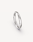 Polished Band in 18K White Gold - 3mm