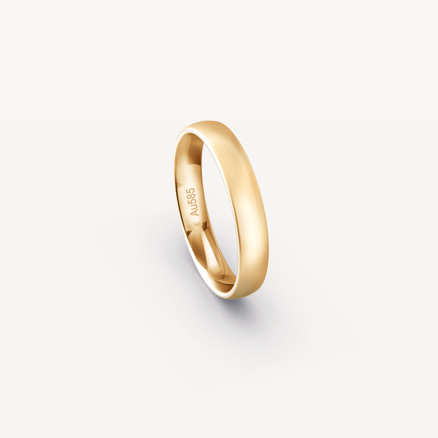 Fine Matt Band in 14K Apricot Gold - 4mm