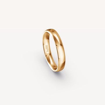 Polished Band in 14K Apricot Gold - 4mm