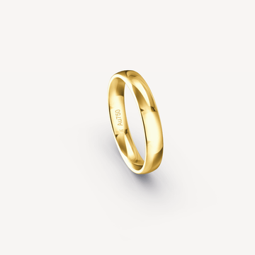 Polished Band in 18K Yellow Gold - 4mm