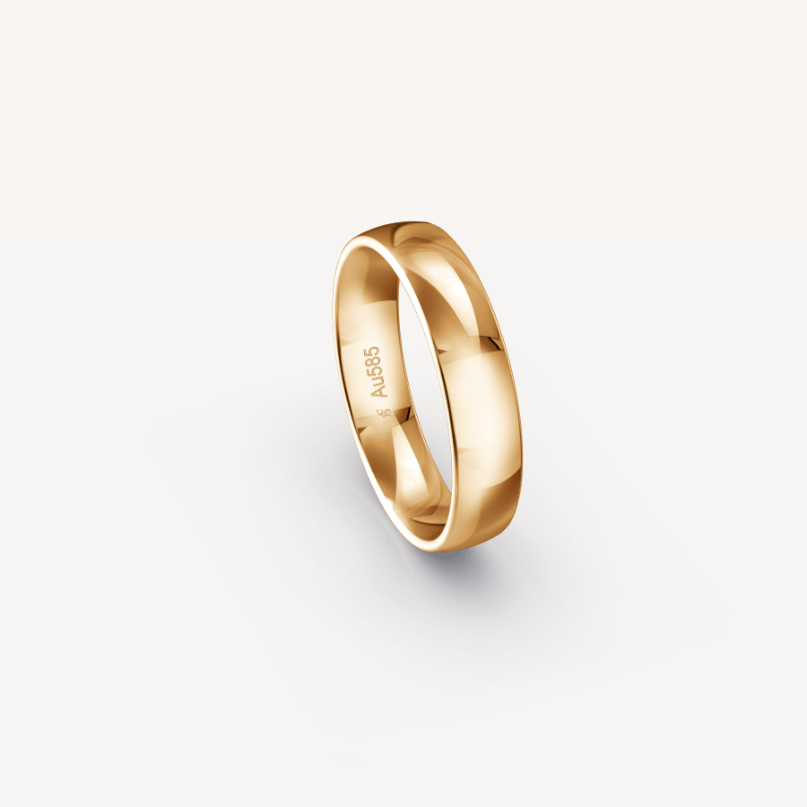 Polished Band in 14K Apricot Gold - 5mm