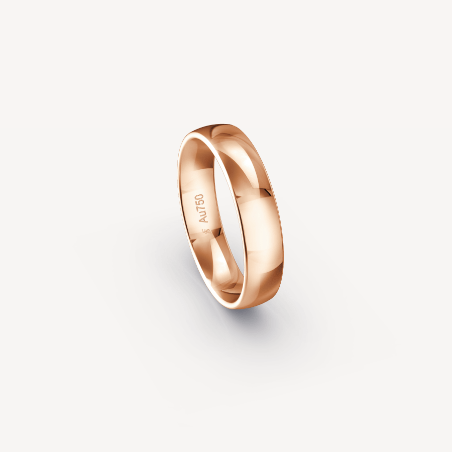 Polished Band in 18K Rose Gold - 5mm