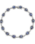 Pear Shape Sapphire Diamond Bracelet
