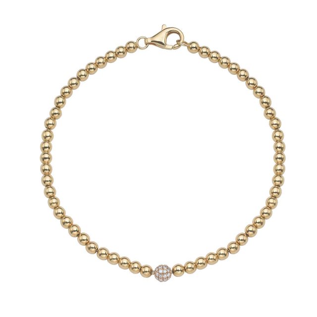 Roulette Yellow Gold And Diamond Bracelet