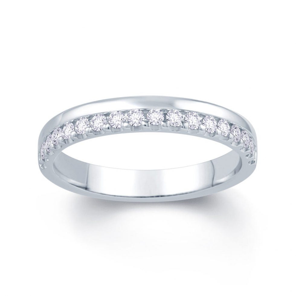 Claw Offset Wedding Band