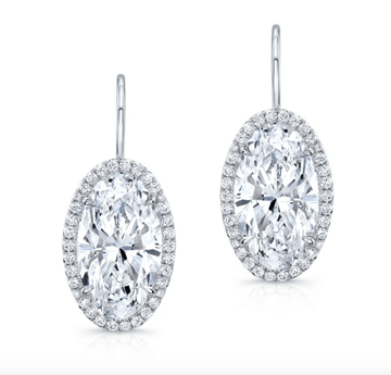 Moval Diamond Drop Earrings