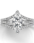 Solo Filo Triple Shank Marquise Engagement Ring
